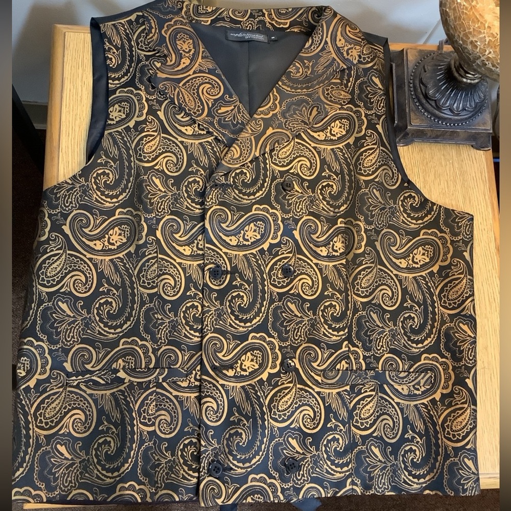 Men's Vest Pocket Square Cufflinks Tie Set (Size M)